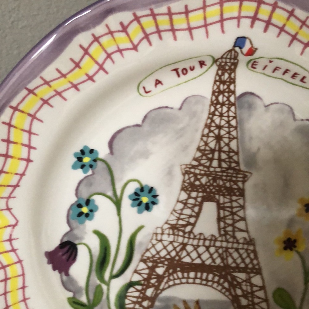 EUC Nathalie Lete Anthro Paris Plate - Picture 2 of 5